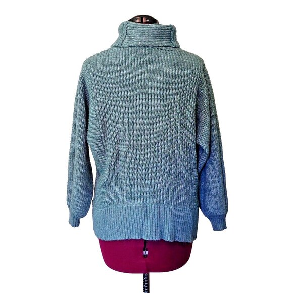 American Eagle Outfitters Turtleneck Sweater Green Women Size Medium - Picture 2 of 7